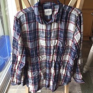 American Eagle Boyfriend Fit Plaid Flannel XXL